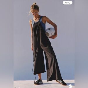 FP Movement by Free People Black Jumpsuit with Blue Details